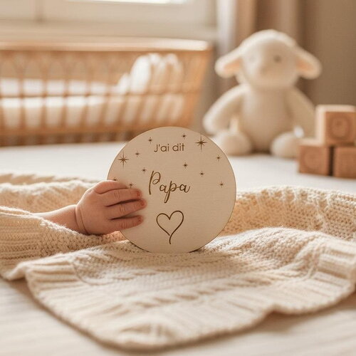 Cartes mes premières fois en bois gravé | souvenir cadeau de bébé