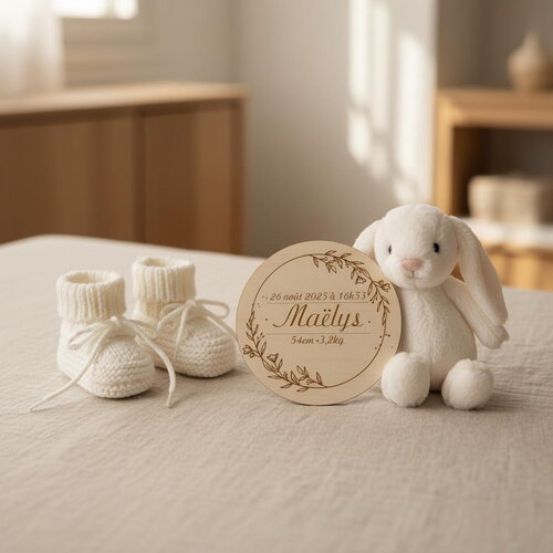 Cartes étapes personnalisées en bois gravé | souvenir cadeau de bébé - mes premiers mois