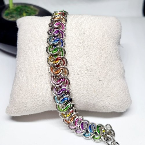 Bracelet garter weave chainmaille