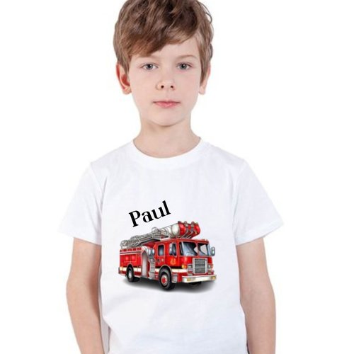 T-shirt enfant personnalisé " pompier "