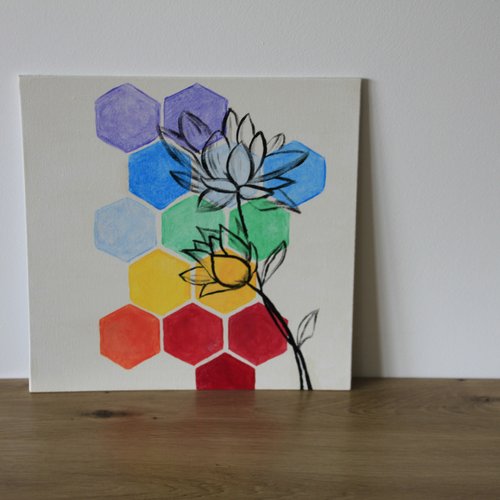 Peinture fleurs et couleurs