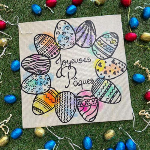 Peinture joyeuses pâques