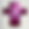 Croix en nacre, pendentif  ,cross , mother of pearl, violet , purple