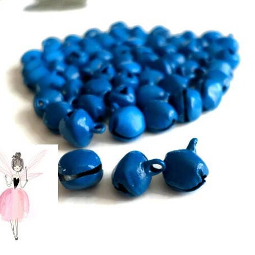 10 grelots / clochettes breloques pendentifs en métal 8 x 10 mm