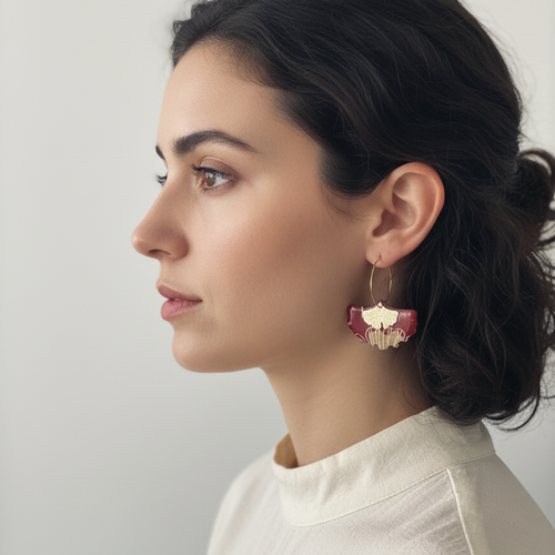 Boucles d'oreilles gingko