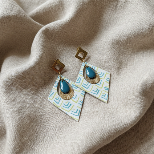 Boucles d'oreilles trikōṇa