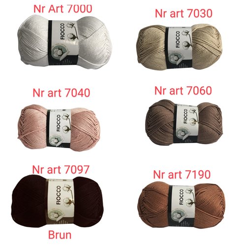 Fil de coton fiocco 100% naturel – doux, brillant et polyvalent