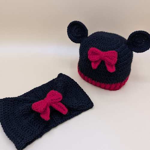 Ensemble bonnet oreille + snood