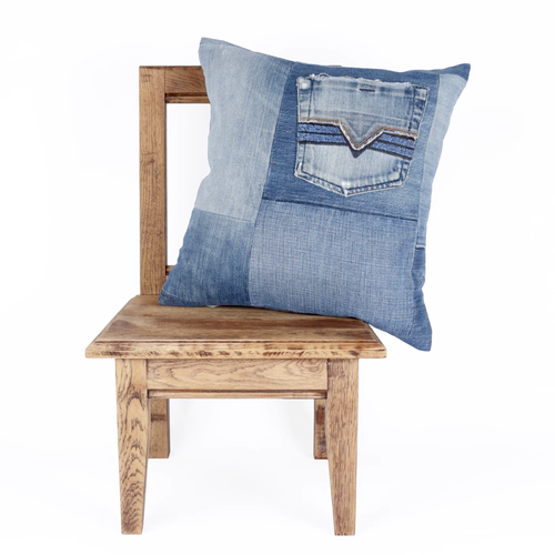 Coussin "jeans"