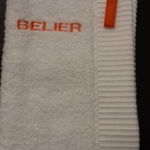 Gant de toilette brodé avec signe astrologique