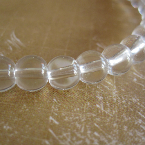 Transparent claire en verre ronde perles 6mm pack de 20 A29/2