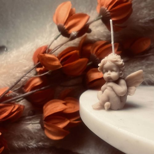 Bougie parfumée artisanale - ange gardien cadeaux baptême, décoration de mariage et deuil