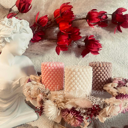 Bougie bulle de cire de soja personnalisée artisanale - cadeau de noel - figurine - bougie élégante