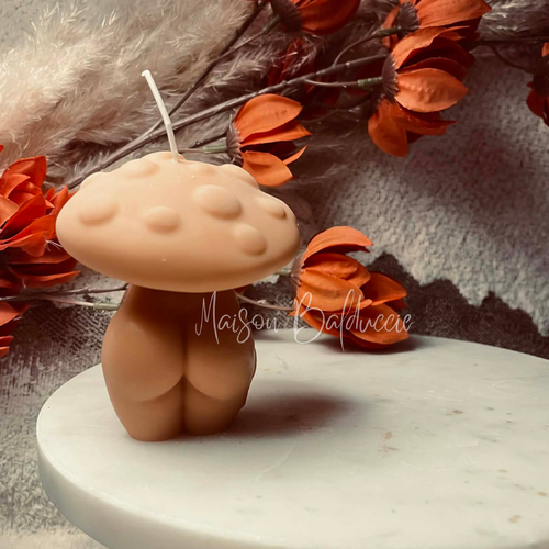 Bougie champignon fesse et corps - automne - cadeau personnalisés noël