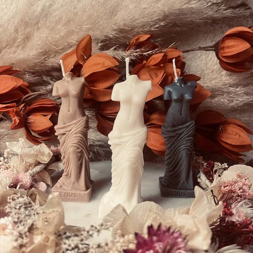 Bougie corps femme venus de milo - déesse - cadeau personnalisés - statue de torse nu