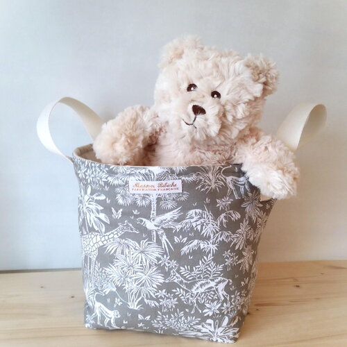 Grande panier matelassé, panière à peluches, sac à ouvrage