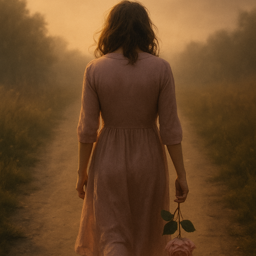 Broche “la vie en rose” – bijou poétique fait main, cabochon lumineux & jaspe naturel