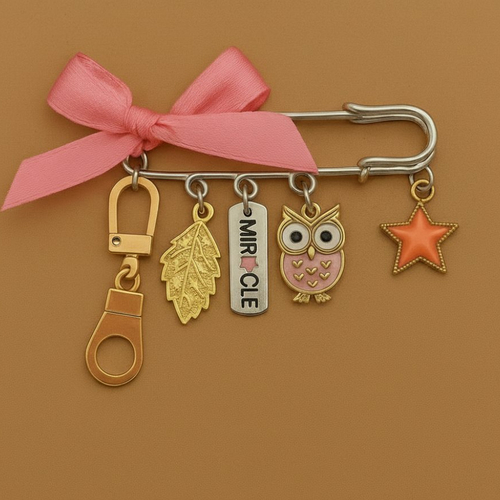 Broche “emma, mon cœur” – miracle rose et petite guerrière