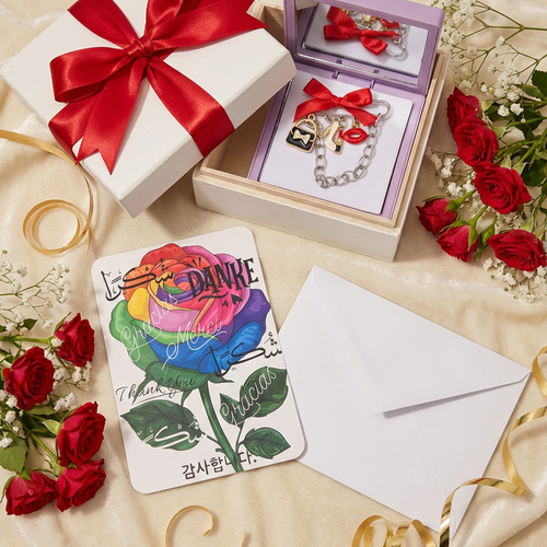 Broche amitié rouge artisanale – bijou symbolique fait main – cadeau pour meilleure amie