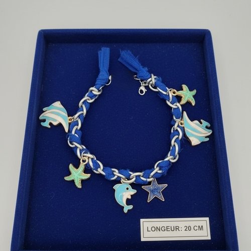 Bracelet femme océan argenté – étoile de mer & coquillage – bijou poétique fait main – cadeau femme inspiré de la mer