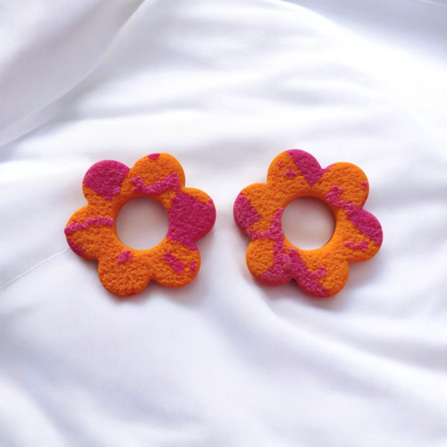 Pampilles fleur calypso soleil réversible