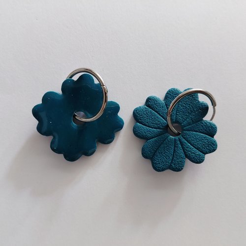 Boucles d'oreilles fait main - fleurs calypso