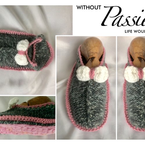Master class( étape par  étape) en photo format pdf ,tutoriels fabrication en français, chaussons en tricot fait main 