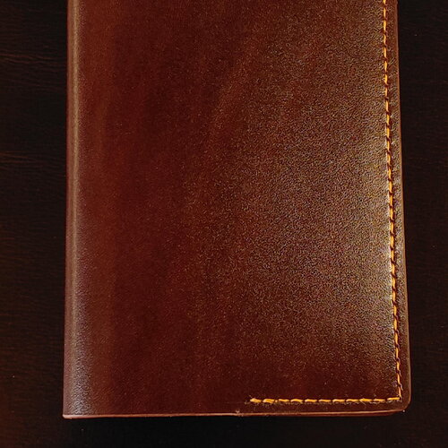 Couvre carnet a6 cuir tannage végétal fait main (carnet inclus).