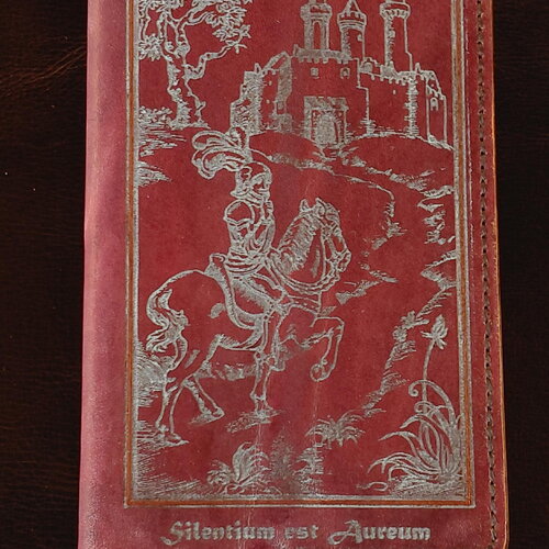 Couvre carnet a6 cuir tannage végétal fait main (carnet inclus).