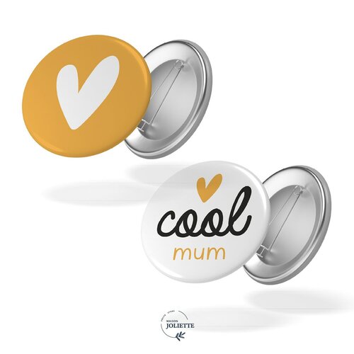 Cool mum - lot de 2 badges #51