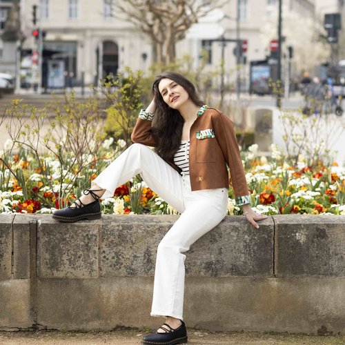 Veste camel daim molly braken maison kaïré