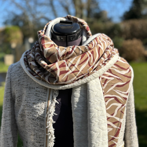 Chèche femme coton, viscose, doux au toucher, foulard triangle,