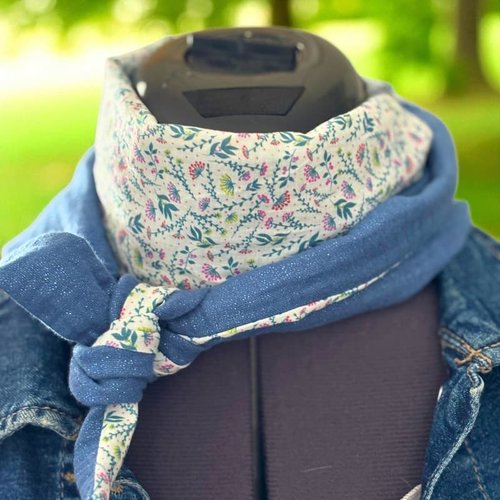 Écharpe légère en tissu inspirée "sophie scarf", viscose, double gaze