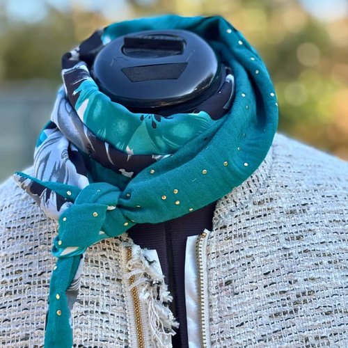Écharpe légère en tissu inspirée "sophie scarf", viscose, double gaze