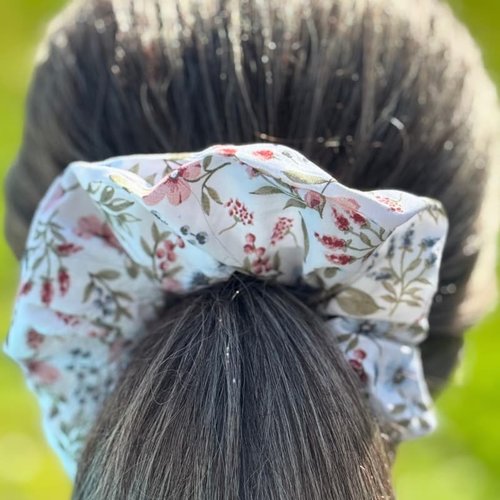 Chouchou en tissu pour les cheveux, éco-responsable