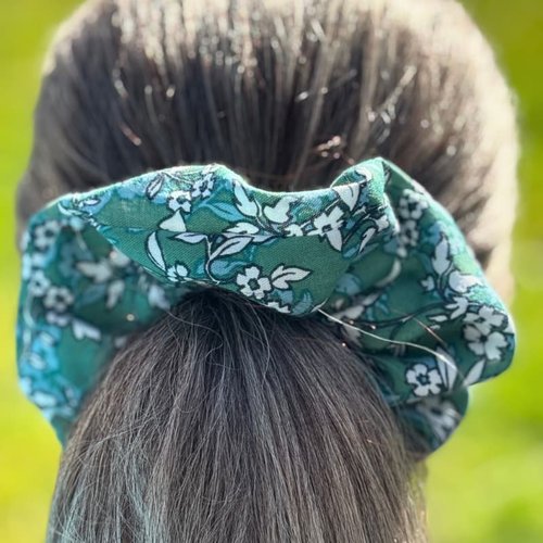 Chouchou en tissu pour les cheveux, éco-responsable
