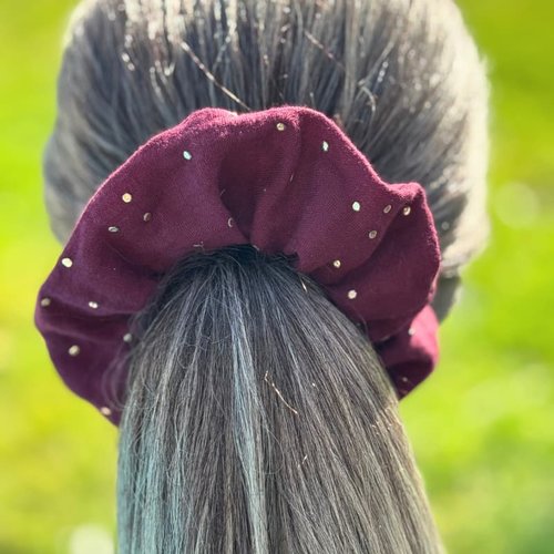 Chouchou en tissu pour les cheveux, éco-responsable