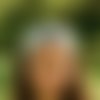 Bandeau cheveux torsadé pour femme, bi matière