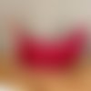Sac croissant femme velours framboise – fait main en bretagne