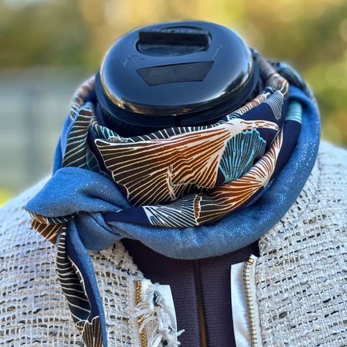 Écharpe légère en tissu inspirée "sophie scarf", viscose, double gaze
