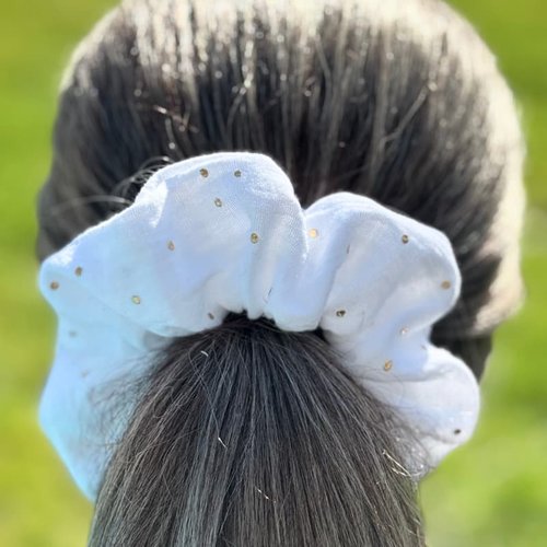 Chouchou en tissu pour les cheveux, éco-responsable