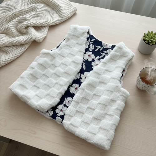 Gilet de berger femme réversible en fausse fourrure