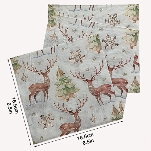 Serviettes en papier "scène d'hiver"