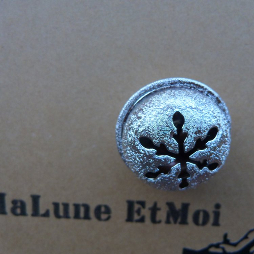 Grelot métal argent paillété