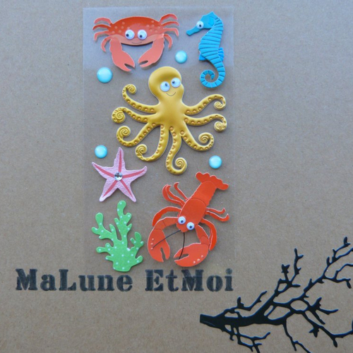 Stickers 3d "mer"