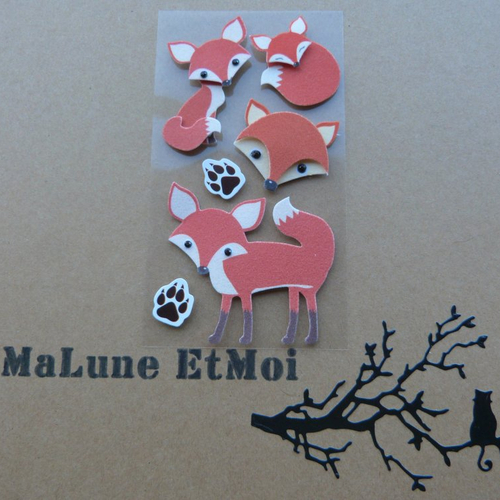 Stickers 3d "renard"