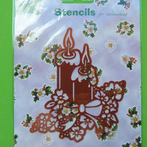 Stencils d'embossage , bougie noel