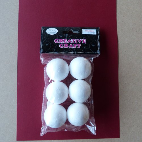 6 boules de 4 cm