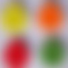 Lot de 4 boutons en bois coccinelles colorées ( couleur mixte )