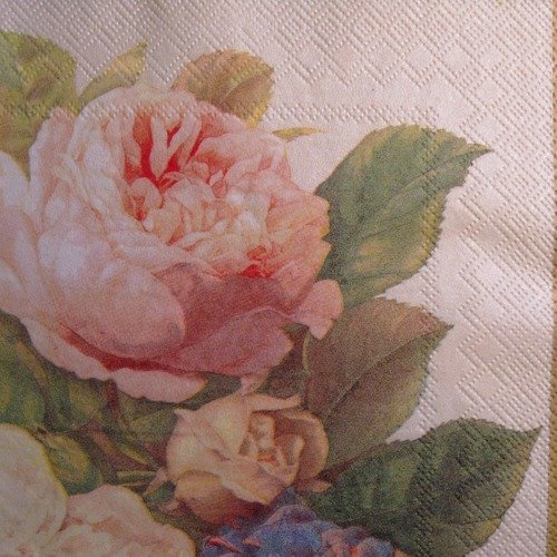 Lot de 2 serviettes en papier - bouquet de fleurs vintage